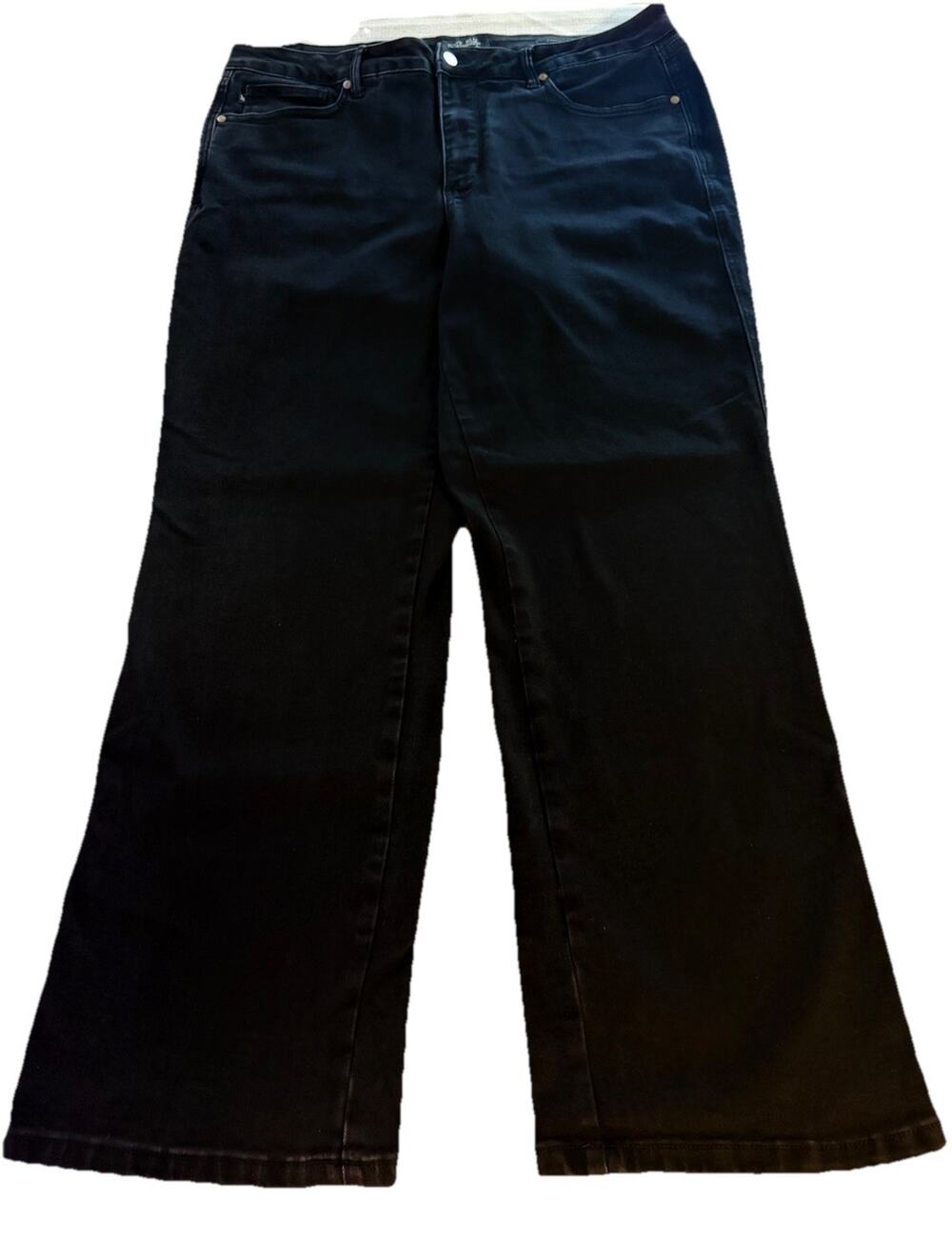 Judy Blue High Waist Tummy Control Straight Fit Black Denim Jeans Size 20W - Picture 1 of 9